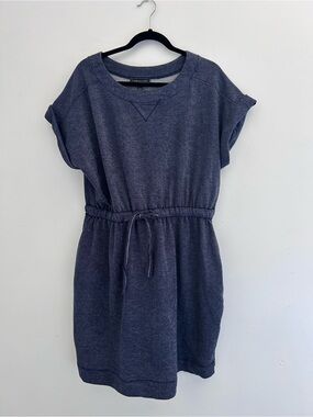 Lane Bryant Navy Drawstring Waist Mini Dress